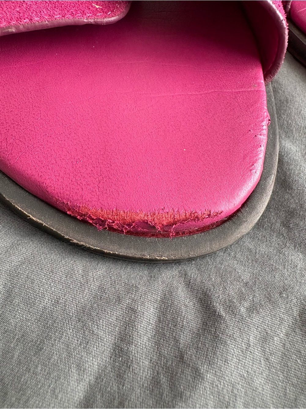 Naturalizer Pink Suede Slide Sandals with Buckle Detail - Picture 5 of 5